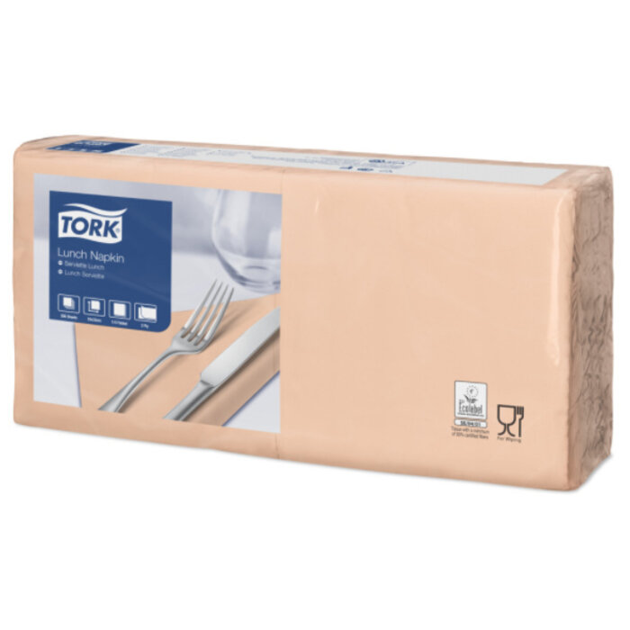 Tork Tork tissue servet 33x33cm 2-laags 1/4-vouw perzik 10x200