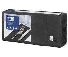 Tork Tork tissue servet 33x33cm 3-laags 1/8-vouw zwart 10x150