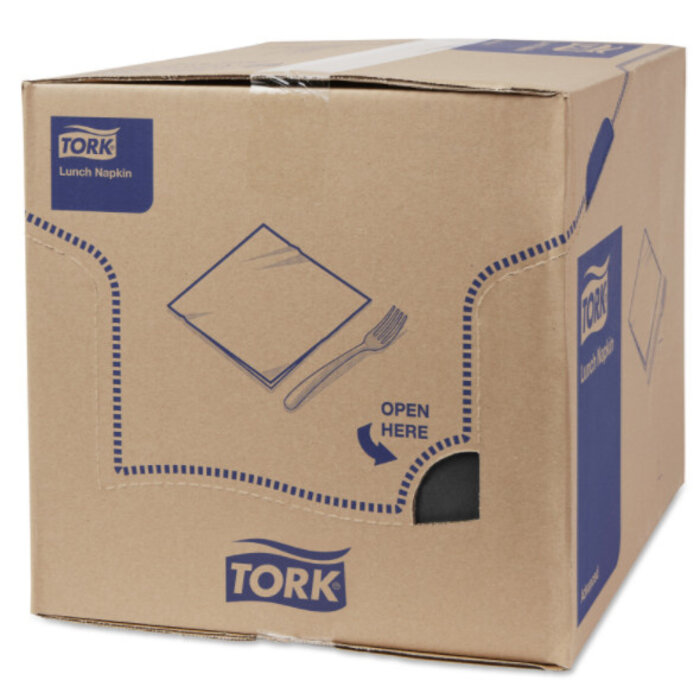 Tork Tork tissue servet 33x33cm 3-laags 1/8-vouw zwart 10x150