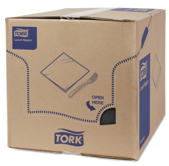 Tork Tork tissue servet 33x33cm 3-laags 1/8-vouw zwart 10x150