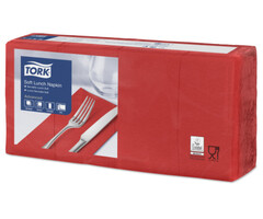 Tork Tork tissue servet 33x33cm 3-laags 1/8-vouw rood 10x150