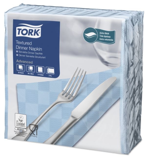 Tork Tork NexxStyle® servet 38x39cm 2-laags 1/4-vouw Lichtblauw 18x50