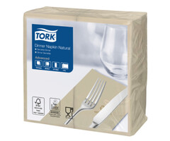 Tork Tork Dinnerservet 39x39cm 2-laags 1/8 vouw 12x150 Naturel