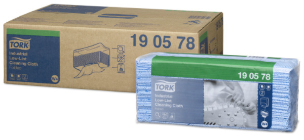 Tork Tork Industrial Low-Lint Gevouwen Reinigingsdoek Blauw W4