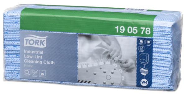 Tork Tork Industrial Low-Lint Gevouwen Reinigingsdoek Blauw W4