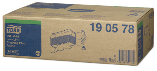 Tork Tork Industrial Low-Lint Gevouwen Reinigingsdoek Blauw W4