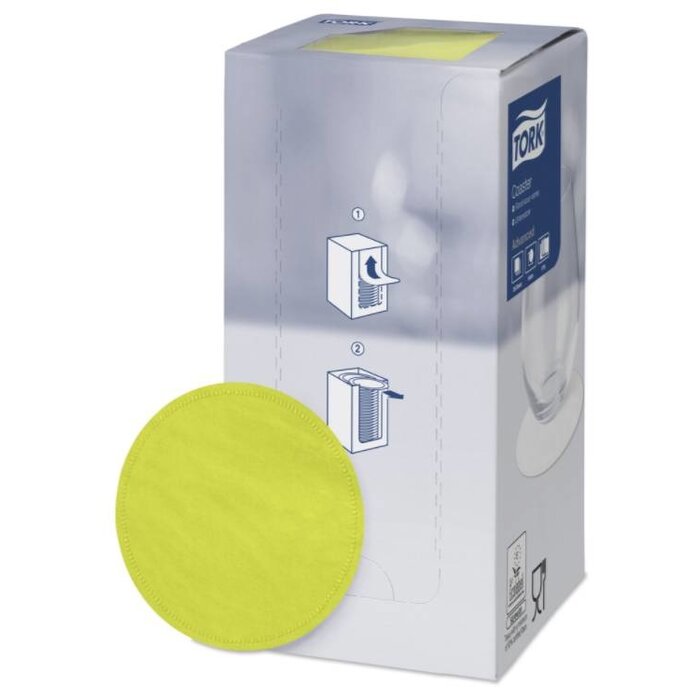 Tork Tork onderzetter 8-laags Ø9cm Lime 12x250