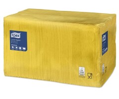 Tork Tork tissue servet 33x33cm 1-laags 1/4-vouw geel 9x500