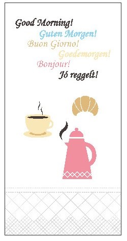 Tork Tork Lunchservet 33x33cm 2-laags 1/8 vouw 10x200 Good morning