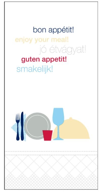 Tork Tork Lunchservet 33x33cm 2-laags 1/8 vouw 10x200 Bon Appetit