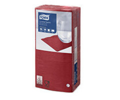 Tork Tork tissue servet 23x23cm 2-laags 1/4-vouw Bordeaux rood 10x300
