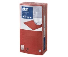 Tork Tork tissue servet 23x23cm 2-laags 1/4-vouw rood 10x300