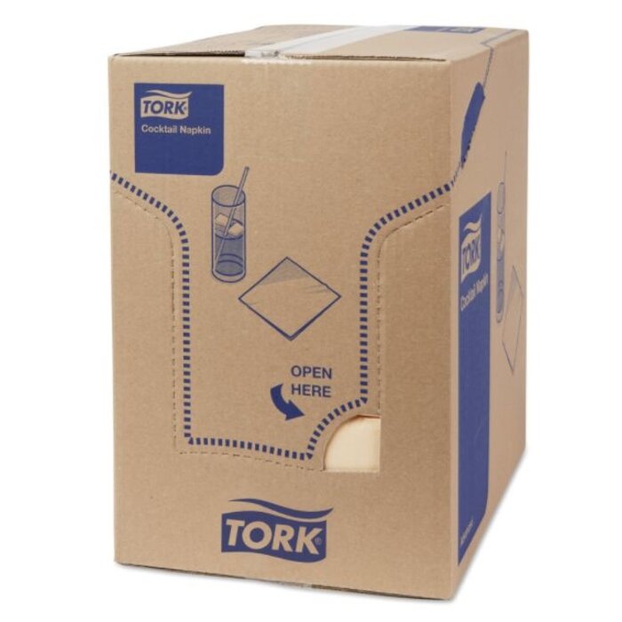 Tork Tork tissue servet 23x23cm 2-laags 1/4-vouw Zand 10x300