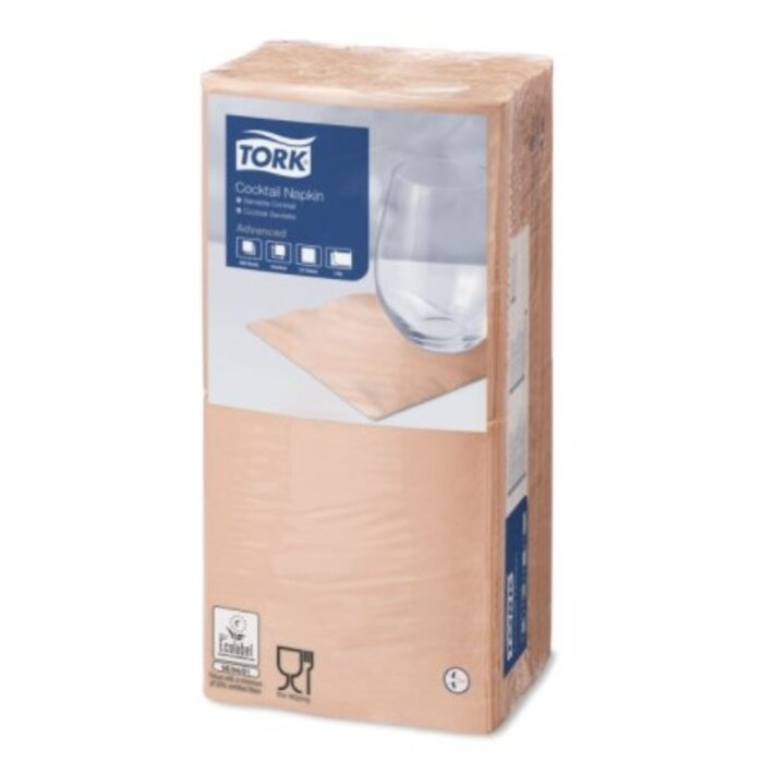 Tork Tork tissue servet 23x23cm 2-laags 1/4-vouw Perzik 10x300