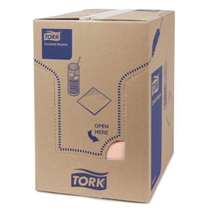 Tork Tork tissue servet 23x23cm 2-laags 1/4-vouw Perzik 10x300