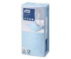 Tork Tork tissue servet 23x23cm 2-laags 1/4-vouw  lichtblauw 10x300