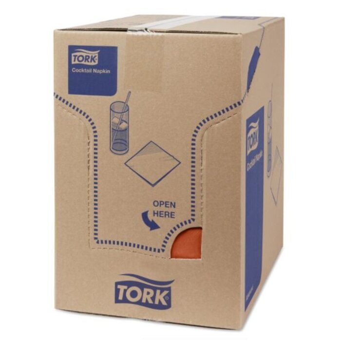 Tork Tork tissue servet 23x23cm 2-laags 1/4-vouw terracotta 10x300