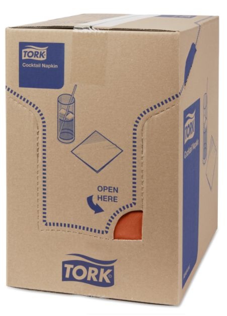Tork Tork tissue servet 23x23cm 2-laags 1/4-vouw terracotta 10x300
