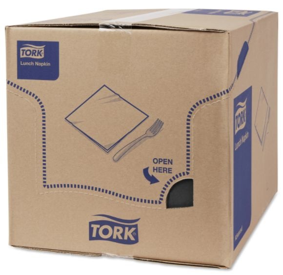Tork Tork tissue servet 33x33cm 2-laags 1/4-vouw zwart 10x200