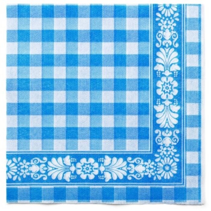 Tork Tork Lunchservet 33x33cm 1-laags 1/4-vouw 10x500 Blue Check