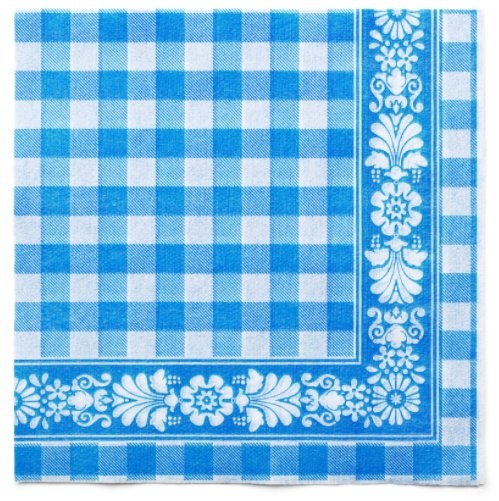 Tork Tork Lunchservet 33x33cm 1-laags 1/4-vouw 10x500 Blue Check