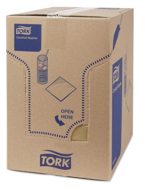 Tork Tork Cocktailservet 24x24cm 2-laags 1/4-vouw 12x200 biscuit