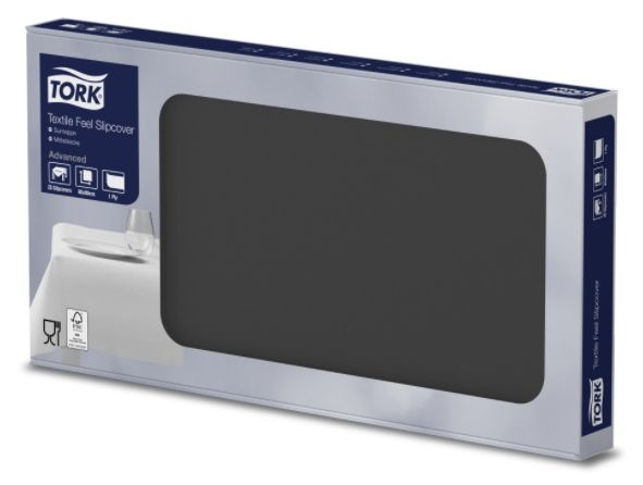 Tork Tork Textile Feel Napperon 80x80 4x25 Zwart