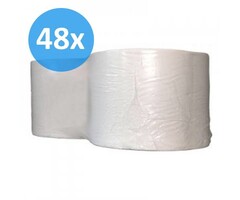 Eigen merk PALLET Industrierollen, 1000M, 24cm, 1-laags, cellulose, wit