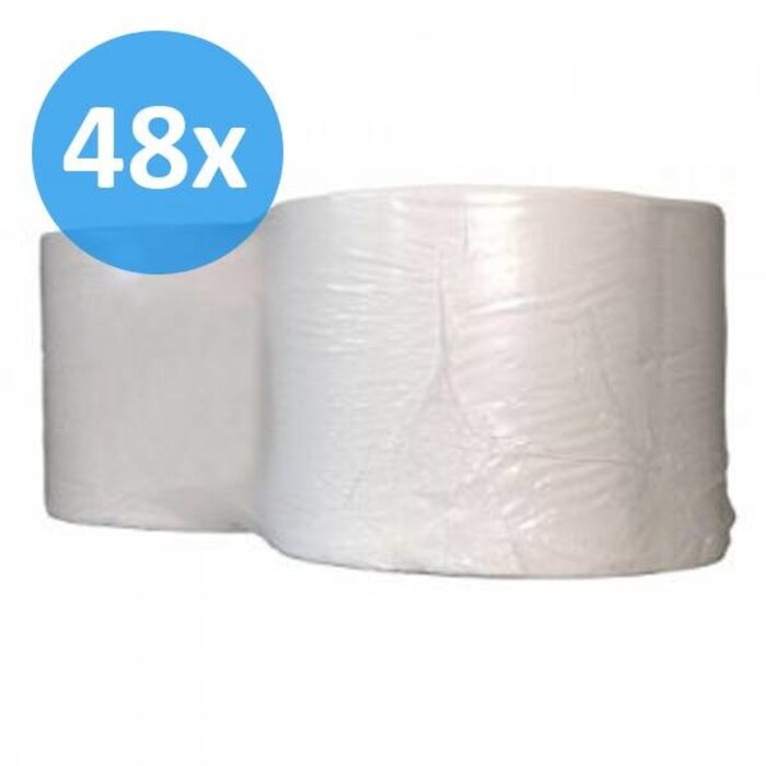 Eigen merk PALLET Industrierollen, 1000M, 24cm, 1-laags, cellulose, wit