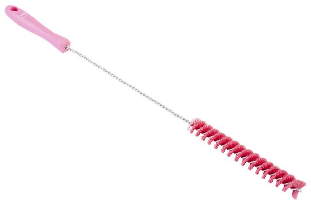 Vikan Vikan Pijpenborstel met handvat, 20 mm, medium, roze