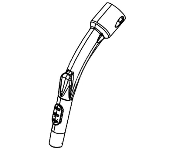 Aero zuigbuis gebogen (pistoolgreep) kunststof