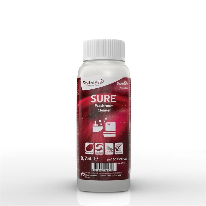 Johnson Diversey Sure AceCare navulflacon Sanitairreiniger - 6x 750 ml