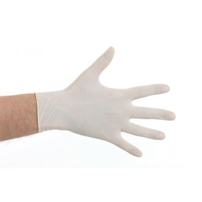 CMT Latex gepoederd handschoenen- Wit