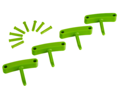 Vikan Vikan, Aanvulset haken voor full colour ophangsysteem, limoen