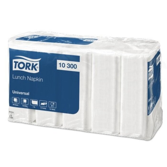 Tork Tork Lunchservet 33x33cm 1-laags 1/4-vouw 10x500 wit
