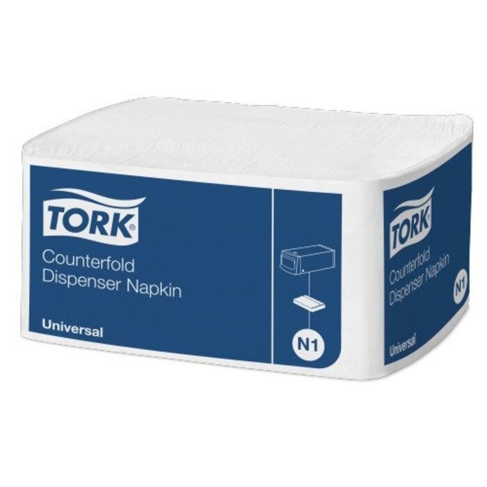 Tork Tork dispenserservet 30x33cm 1-laags counterfold wit 24x300