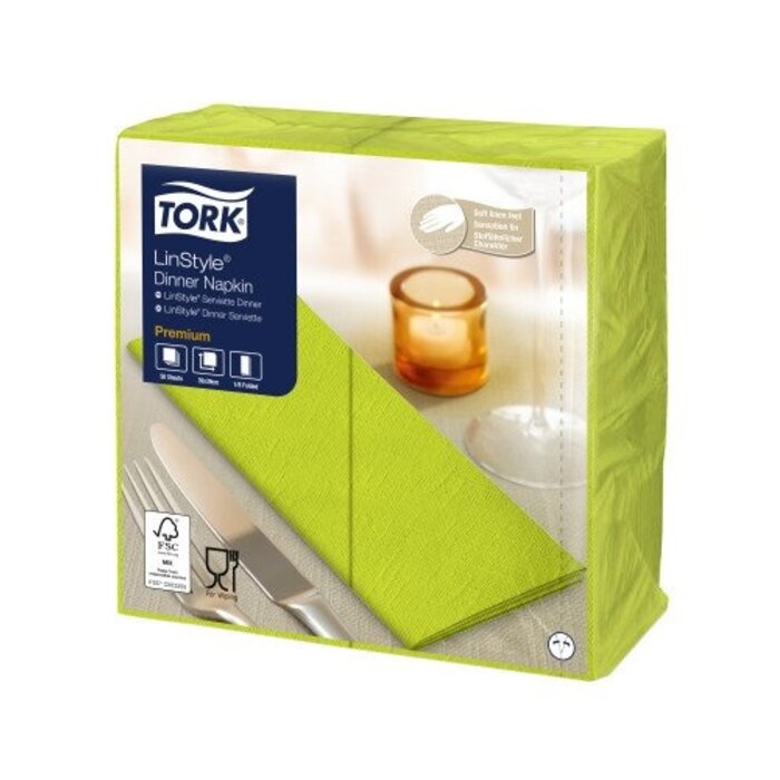 Tork Tork LinStyle® Dinnerservet 39x39cm 1/8-vouw 12x50 pistachio