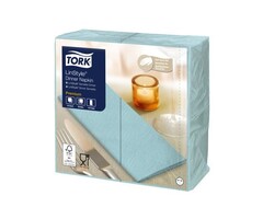 Tork Tork LinStyle® Dinnerservet 39x39cm  1/8-vouw 12x50 aqua blue