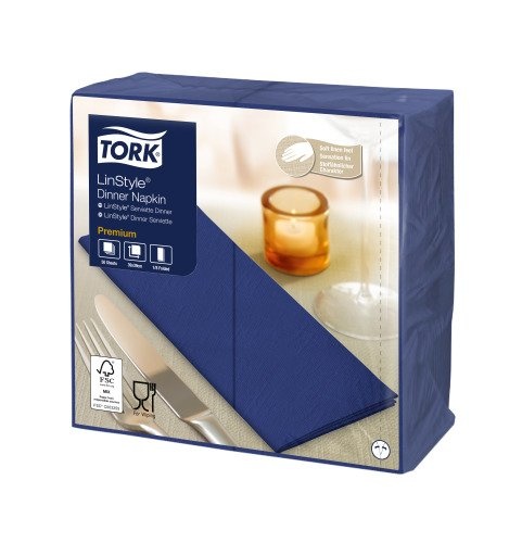 Tork Tork LinStyle® Dinnerservet 39x39cm 1/8-vouw 12x50 midnight blue