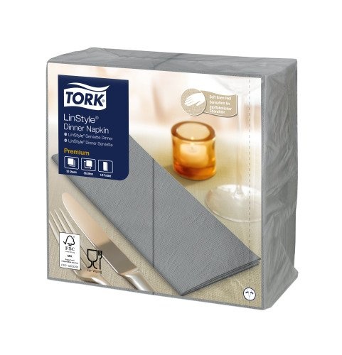 Tork Tork LinStyle® Dinnerservet 39x39cm 1/8-vouw 12x50 grijs