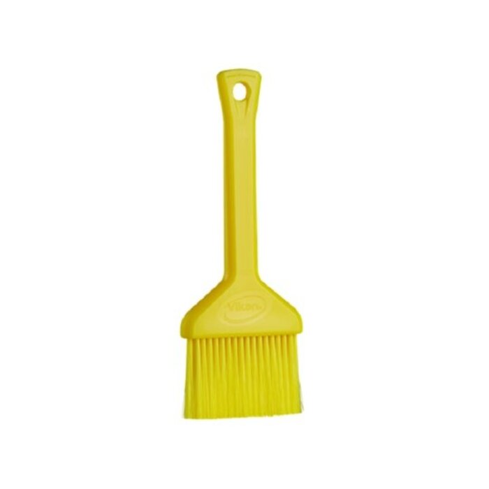 Vikan Plat kwastje, superzacht 70mm breed, geel