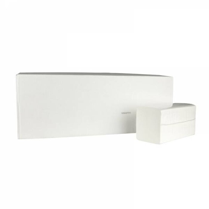 Eigen merk Vouwhanddoekjes Smart-Z, 2-laags, cellulose wit, 3150 stuks