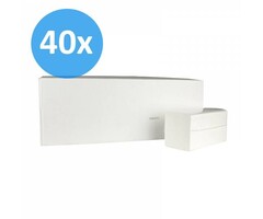 Eigen merk PALLET Vouwhanddoekjes Smart-Z, 2-laags, cellulose wit