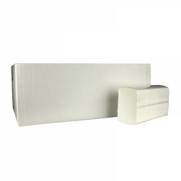 Eigen merk Vouwhanddoekjes Multifold, 2-laags, cellulose wit, 3060 stuks