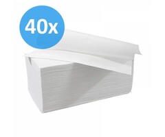 Eigen merk PALLET Vouwhanddoekjes interfold, 2-laags, cellulose wit