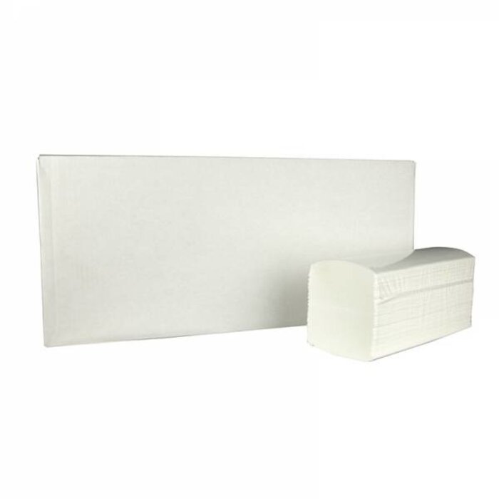 Eigen merk Vouwhanddoekjes interfold, 2-laags, cellulose wit, 2400 stuks