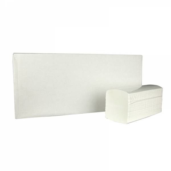 Eigen merk Vouwhanddoekjes interfold, 2-laags, cellulose wit, 2400 stuks