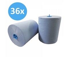 Eigen merk PALLET Handdoekrol Matic, 2-laags, cellulose blauw, 21cm