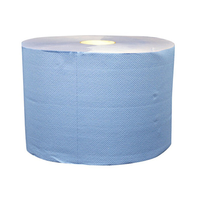 Eigen merk Uierpapier, 1000 vel. 22cm, 2-laags, tissue blauw, verlijmd, 2x 360M