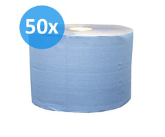 Eigen merk PALLET Uierpapier, 1000 vel. 22cm, 2-laags, tissue blauw, verlijmd